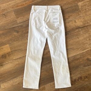Frame Denim Crisp White Le High Straight Jeans